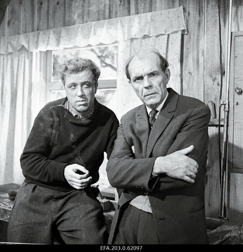 Kader film studio "Tallinnfilm" from game film "One village men", Kustas- Einar Koppel (left) and Kandel- Arnold Sikkel.