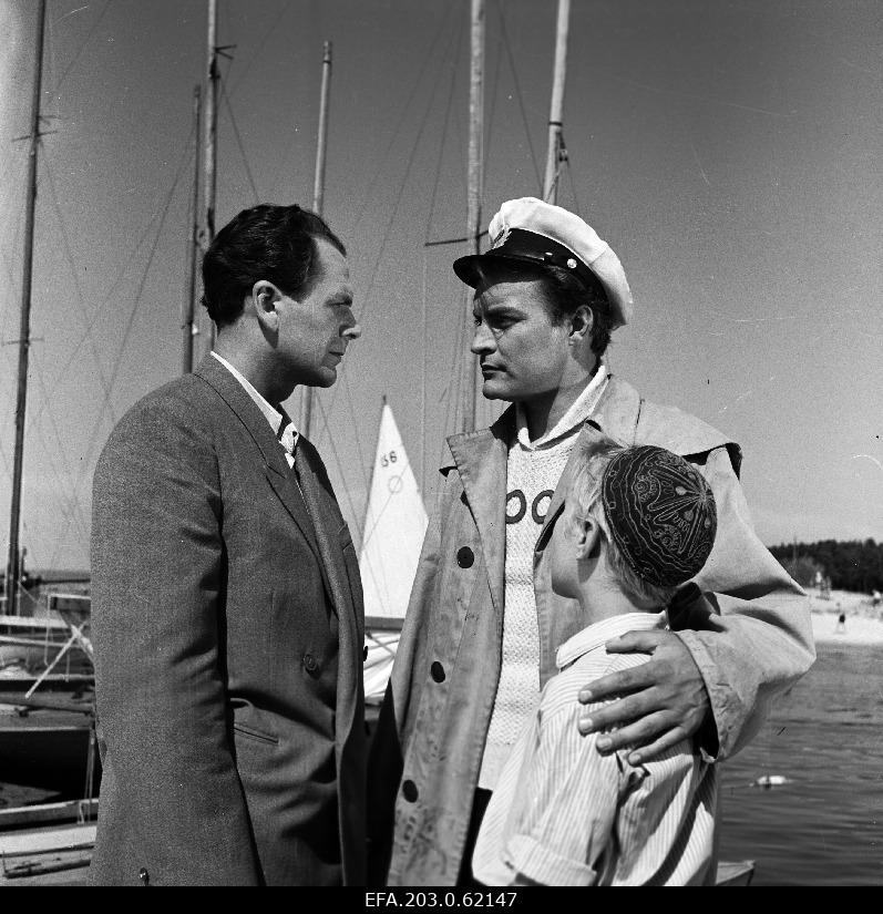 The film studio "Tallinnfilm" play film "Yachts at sea", Juhan- Rein Aren and Raud-E.Nõmberg (left).