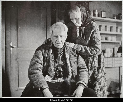 Kader Filmstudio Tallinn Films from gamefilm Writers from Sõgedate village. On the left of the player K. Karm Martin Saire.  similar photo