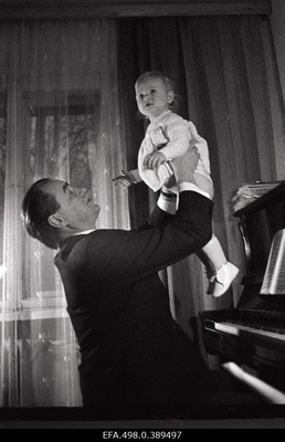 Georg Ots with her daughter Marianne.  similar photo