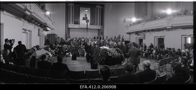 The funeral service of Georg Otsa, the singer of the Soviet Union's folk artist in Rat Estonia.  similar photo