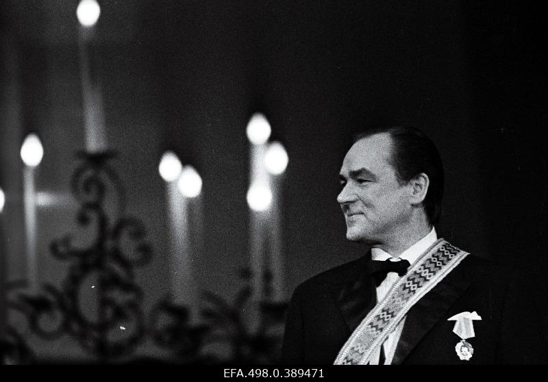 Celebration of Georg Otsa's 50th birthday at the theatre Estonia. Georg Ots.