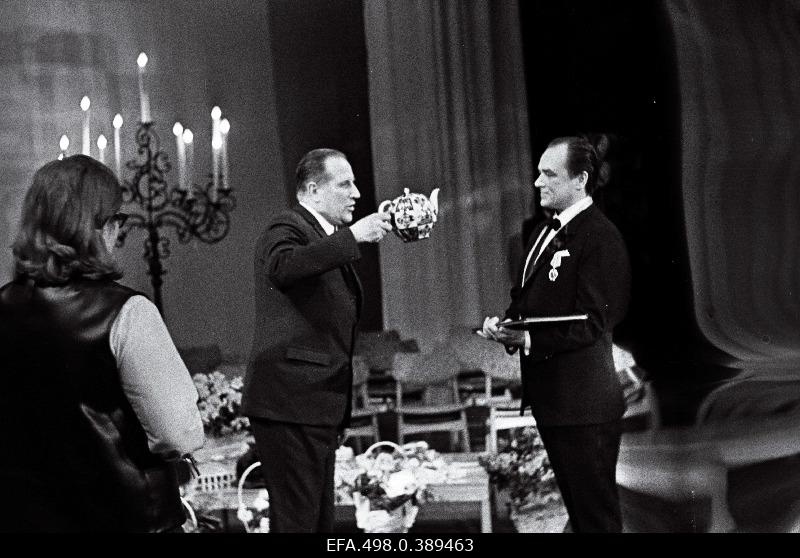 Celebration of Georg Otsa's 50th birthday at the theatre Estonia. Jubilee evening.