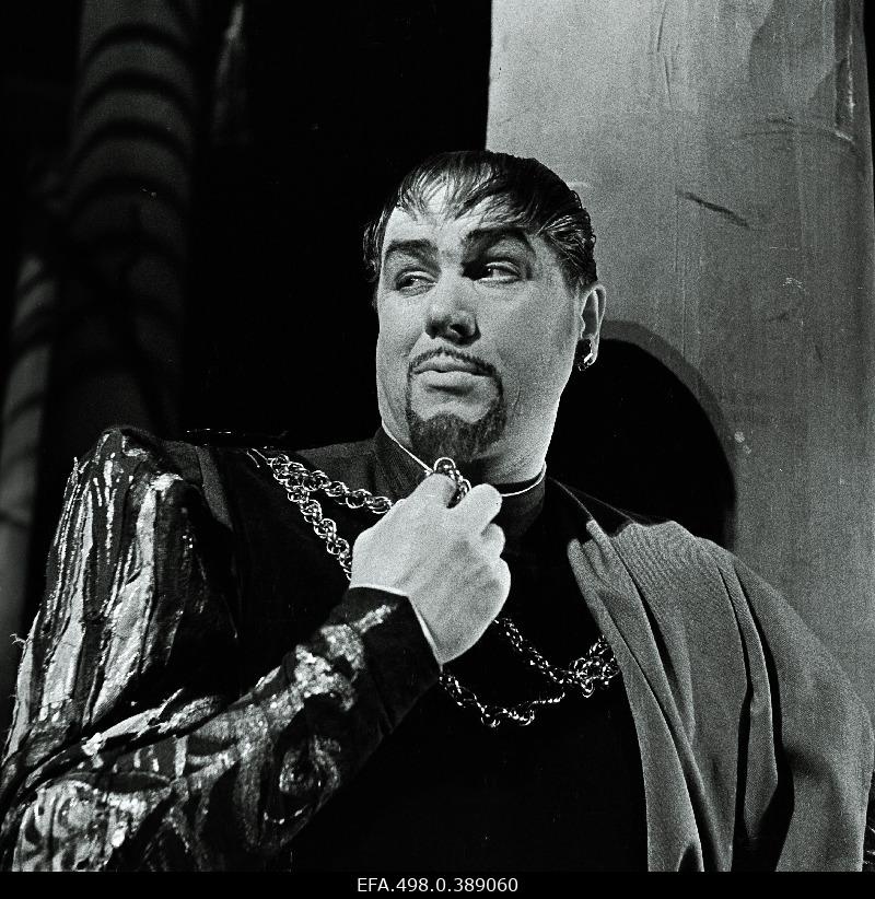 Scene of g. Verdi Opera Othello Theatre Estonia. Jago – Georg Ots