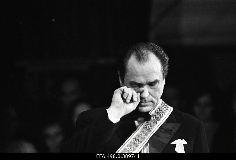 Singer Georg Ots celebrates his 50th birthday at the theatre Estonia.