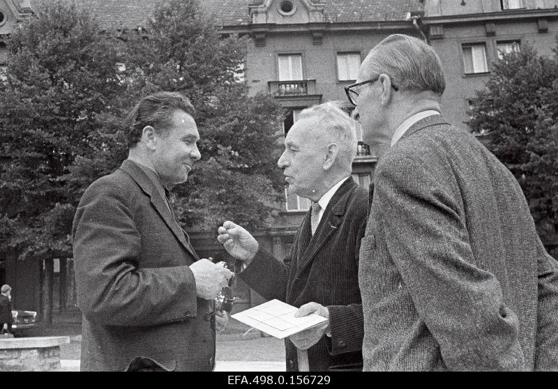 Filming the documentary “I'm ready, I'm going” of the studio “Tallinnfilm”.