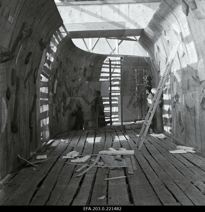 Game film "The curse of the Madude valley" (Poland-Estonian joint work). Construction of decorations