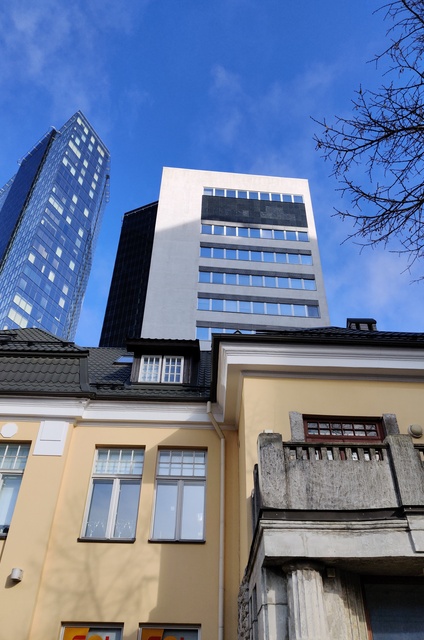 Buildings on Maakri Street in Tallinn rephoto