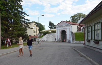 Photo postcard, view of Tallinn Gate Evening Tn. By. rephoto