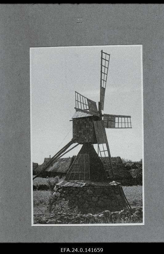 View Suuremõisa's Eye Farm's windmill on the island of Muhu.