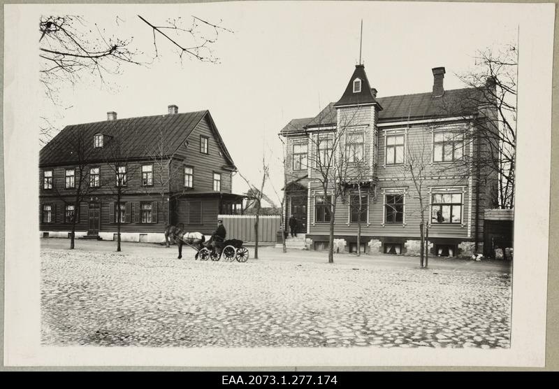 Star Street and buildings in Tartu, then windmill