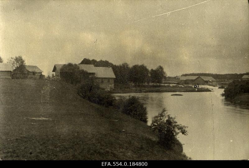 Vihtra flour (in the middle) and the rainbow (back right) on the river Pärnu.