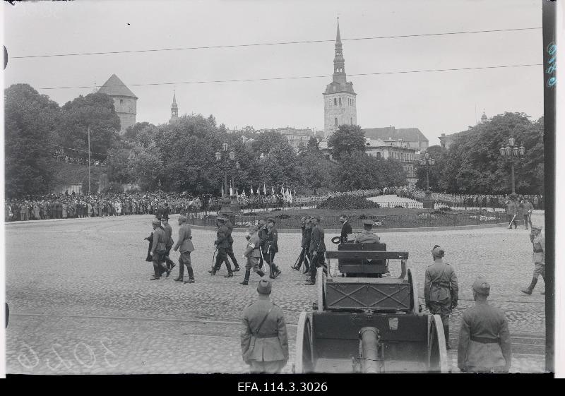 View of the parade of the Estonian army.