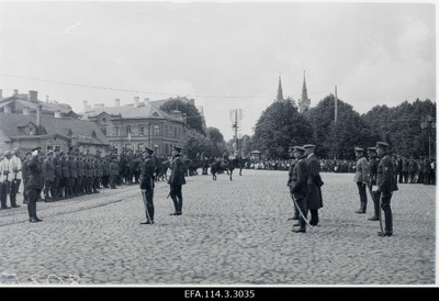 View of the parade of the Estonian army.  duplicate photo