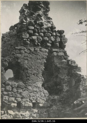 Ruins of Karksi castle, walls in the front town  duplicate photo
