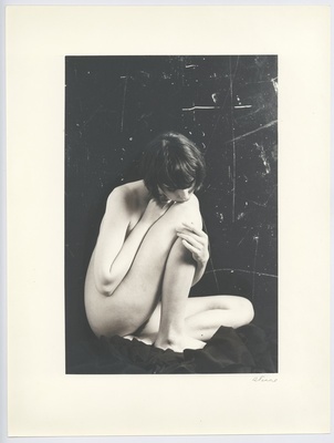 Female-act sitting.  duplicate photo