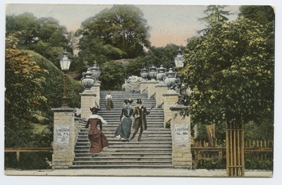 Tallinn. Mayer's staircase on the Mount of the Harjugate. View of the Freedom Square  duplicate photo