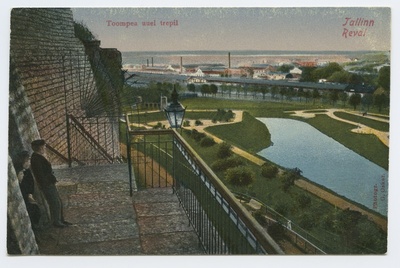 Tallinn. View of Patkul's staircase towards Schnell's wing and railroad  duplicate photo