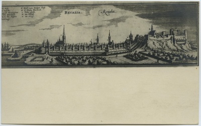 Tallinn. Merian's gravity - view of Tallinn in 1650  duplicate photo