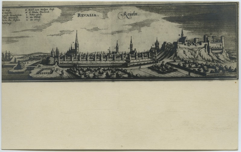 Tallinn. Merian's gravity - view of Tallinn in 1650