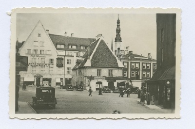Tallinn. View Raekoja plate. Pictured from Kullassepa Street to Vaekoja  duplicate photo