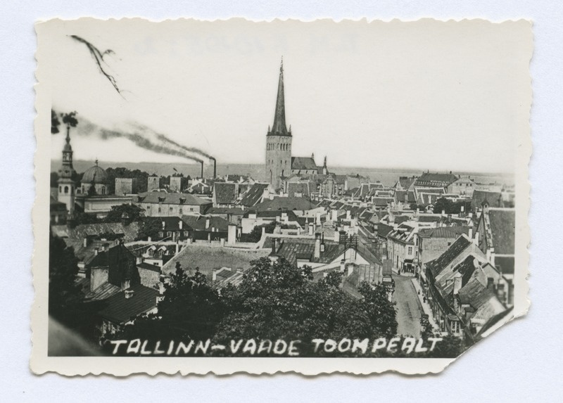 Tallinn. View from Toompea towards the church of Oleviste