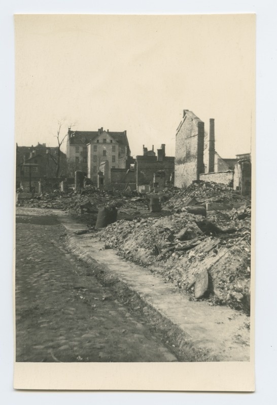 View of the ruins on the street of Israel.