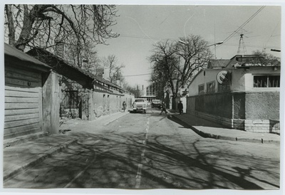 View from the corner of Ujula Street and Insener Street towards the inner swimming pool.  duplicate photo