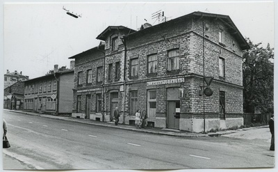 Paldiski highway 11 double stone building.  duplicate photo