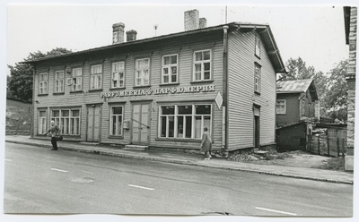 Paldiski highway 9 double stone building.  duplicate photo