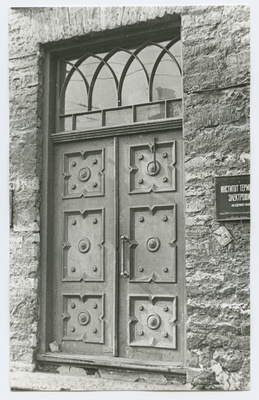 Wooden door on the 1st house of Paldiski Highway.  duplicate photo