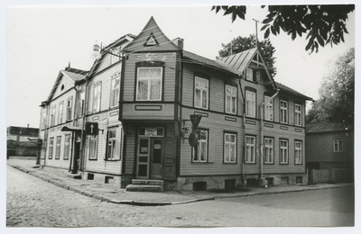 Double wooden building  duplicate photo