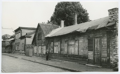 One-time decayed wooden building  duplicate photo