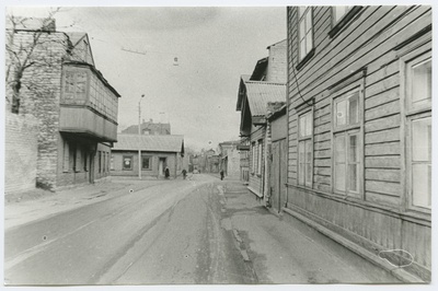 View on the corner of two streets  duplicate photo