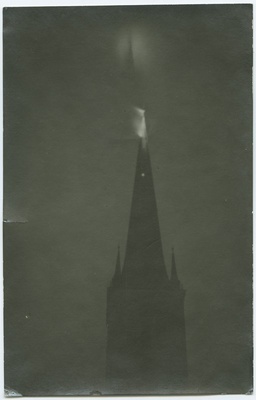 Burning of the tower of the church of Oleviste Tallinn  duplicate photo