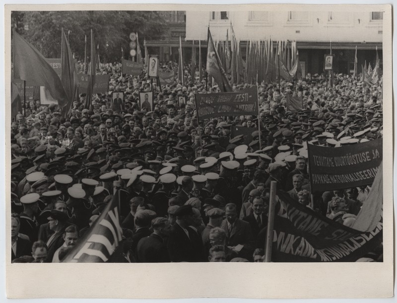 Tallinn, Workers' Demonstration and Miiting in July-August 1940