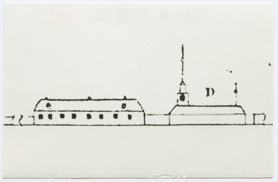 View of the Holy Cross of John's Church from 1825, the northern Fassade.  duplicate photo