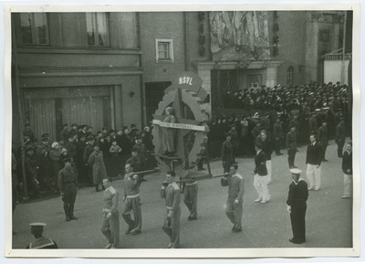 1 May 1941, athletes, workers demonstration at the Winning Square.  duplicate photo