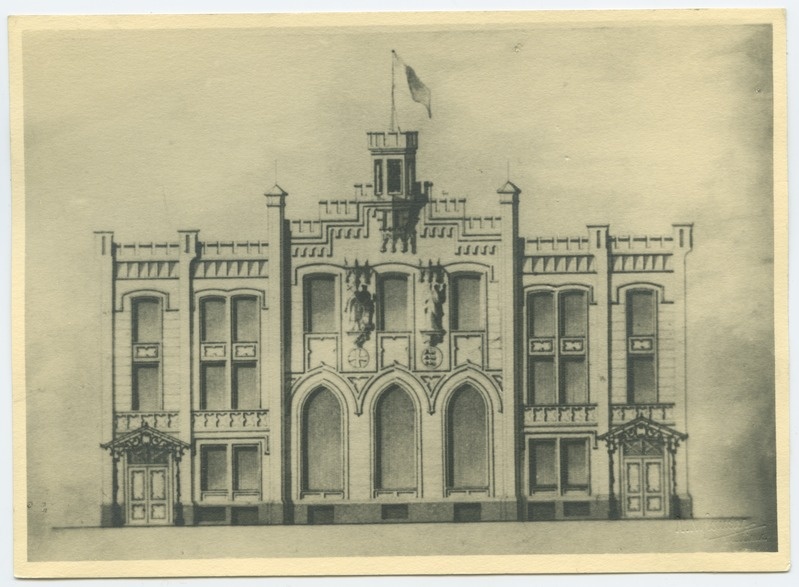 An unknown author draws from Kanuti Gild's house on Pikal Street.