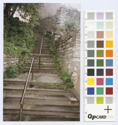 View of the old staircase in the fishing port area.  duplicate photo