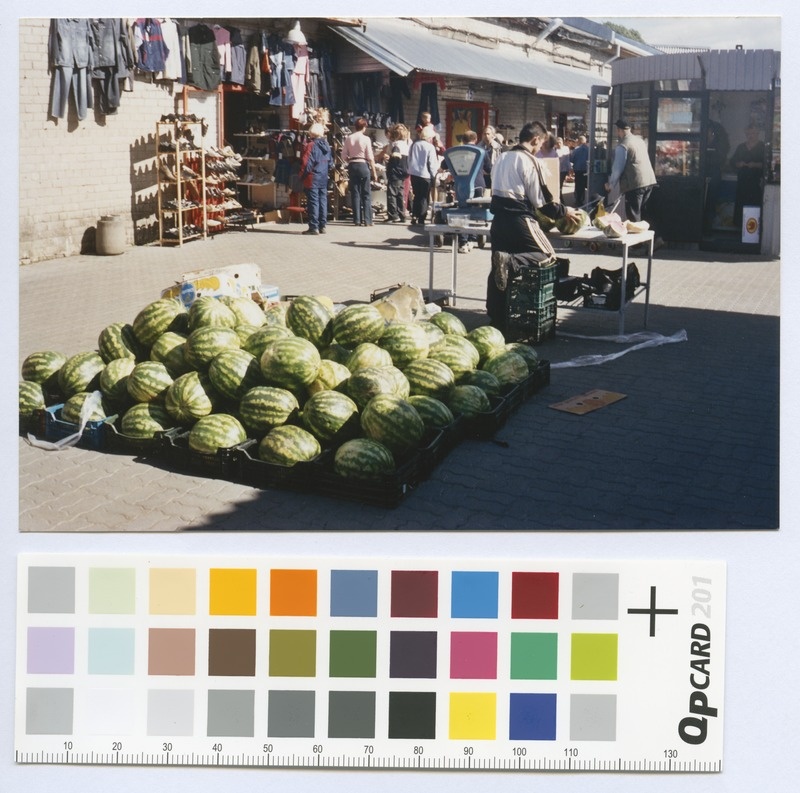 View of the station market.