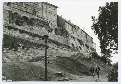 Tallinn. View of the Toompea Wall and Patkuli staircase by Nunne Street  duplicate photo