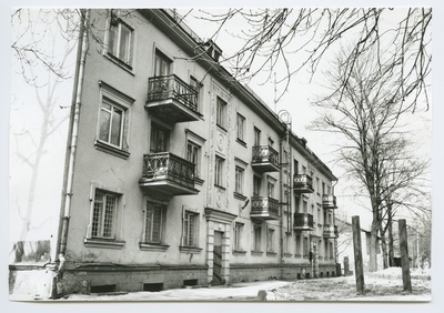 Tallinn. Back Fassade of Tuulemäe tn 6 three-storey residential building  duplicate photo