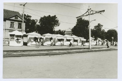 Tallinn. View of insects behind the Baltic Station, tramway and Kopli tn. Sometimes  duplicate photo