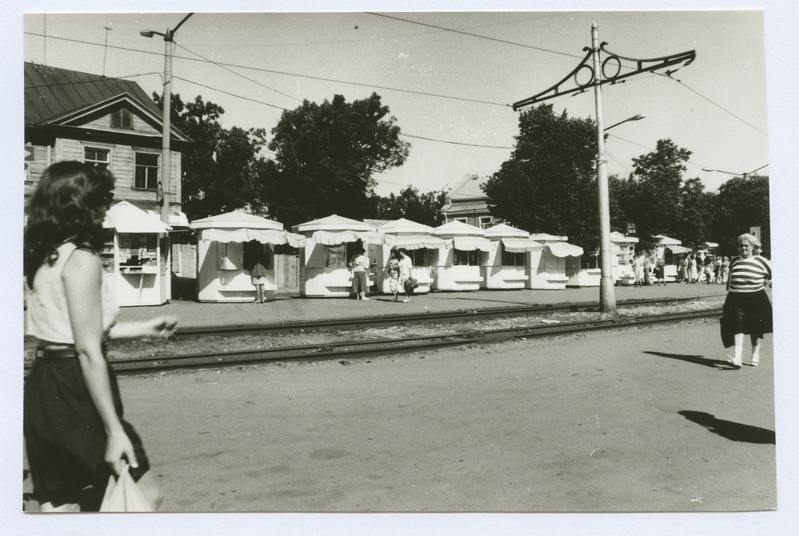 Tallinn. View of insects behind the Baltic Station, tramway and Kopli tn. Sometimes