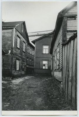 Tallinn. View of Väike-Kompass Street towards the fire extinguishing house  duplicate photo