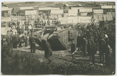 British tank Mark V Beach Gate at the Vanakraam Market  duplicate photo