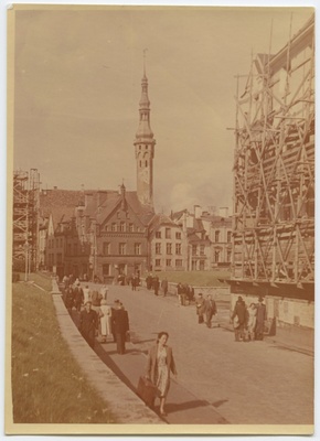 Harju Street with buildings in construction stage  duplicate photo