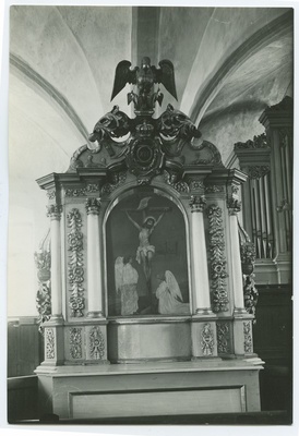 Altar in the Swedish Mihkli Church.  duplicate photo