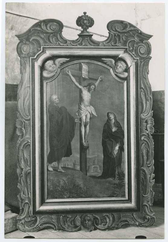 Crucifix, oil painting, Swedish Mihkli Church.